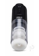 Zolo Hawk Tuah Ultimate BJ Thrusting Masturbator Black/Clear with realistic inner sleeve and control panel.