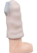 VIBEGGS Ribs Delight Unisex Masturbation Egg White/Blue - innovative pleasure tool with soft ridges.