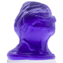 Oxballs Pighole Squeal FF Hollow Anal Plug Eggplant in purple with veiny texture and hollow center.