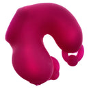 Oxballs Meatlocker Chastity Device Hot Pink Ice view from above, showcasing its full-cover design and stretchable material.