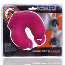 Oxballs Meatlocker Chastity Device Hot Pink Ice packaging showing a full cover chastity design in bold pink color.