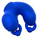 Oxballs Meatlocker Chastity Device Police Blue Ice, featuring a soft blue silicone design for comfort and secure fit.