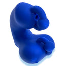 Oxballs Meatlocker Chastity Device Police Blue Ice in a vibrant blue color, showcasing its unique full-cover design.