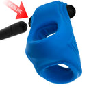 Oxballs Revsling Cock Sling Teal Ice Black Vibe with REVERB vibe unit for enhanced stimulation.