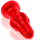 Oxballs Airhole FF Finned Butt Plug Red with flexible fins for dynamic anal sensations.