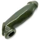 Oxballs Hulk Gargantic Cocksheath Army, large green penis sheath designed for substantial girth and length.