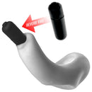 Oxballs Buzzfuck Sling With Taint Vibe White Ice with removable Reverb vibe, showcasing sleek design and stimulation features.