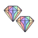 Pastease Gem Pastel Rainbow Diamond Nipple Pasties in colorful diamond shape design.