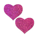 Pastease Love Bubblegum Pink Hearts Nipple Pasties in glittery pink heart shapes for confident coverage.