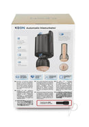 Kiiroo Keon Automatic Interactive WiFi Masturbator Black packaging back view with features and specifications.
