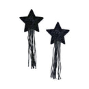 Pastease Black Sparkle Star Tassel Nipple Pasties - Image 2