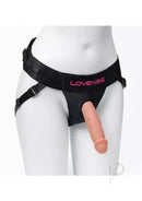 Lovense Strapless Harness for Lapis Black showcasing stability and comfort for partnered play.