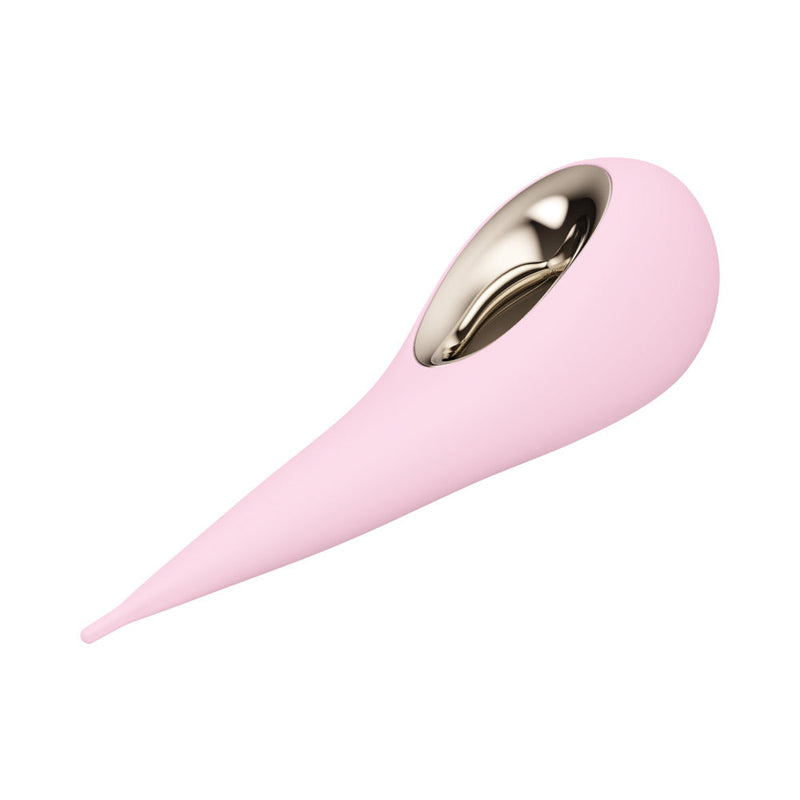 LELO DOT Elliptical Clitoral Stimulator Pink shown in a sleek design with a soft pink finish.
