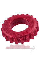 Oxballs Plushy Single Cock Ring Cherry Lips, extra-squishy comfort ring in vibrant red color.