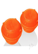 Oxballs Lankyz Silicone Nipsuckers Orange for deep nipple suction and stimulation, featuring a durable silicone design.