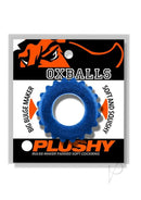 Oxballs Plushy Single Cock Ring Blue Fire package featuring a big bulge maker and soft squishy design.