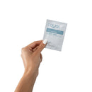 Royal Condom Intimacy Cleansing Wipes Box 30 Count individual wipe held in hand with a clean design.