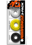Oxballs Rimringz Multi Size Cock Rings 3 Pack Shockwave featuring three graduated rings in assorted colors.