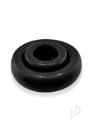Oxballs Rimz Single Cock Ring Black close-up of thick rubber design for comfort and support.