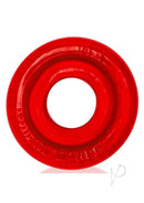 Oxballs Rimz Big Single Cock Ring Red view showcasing its thick, plush design and comfort edges.