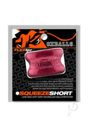 Oxballs Squeeze Short Ballstretcher Cherry Lips packaging showcasing a short ballstretcher for men.