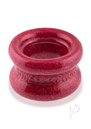 Oxballs Squeeze Short Ballstretcher Cherry Lips in shiny red color, designed for comfort and satisfaction.
