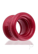 Oxballs Squeeze Short Ballstretcher Cherry Lips in a shiny red finish, perfect for comfortable wear.