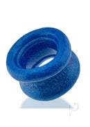 Oxballs Squeeze Short Ballstretcher Blue Fire shown in blue, highlighting its compact and stretchy design.