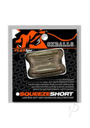 Oxballs Squeeze Short Ballstretcher Storm packaging displaying the compact design for comfort and stability.