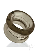 Oxballs Squeeze Short Ballstretcher Storm clear silicone product image showing its compact design.