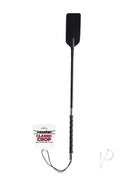 Punishment Classic Riding Crop Rose Gold displayed with a sleek black finish and polished rose gold hardware.