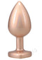 Booty Bling Heart Diamond Jeweled Wearable Metal Plug Large in elegant spade shape, luxurious and body-safe design.