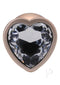 Booty Bling Heart Diamond Jeweled Wearable Metal Plug Large featuring a sparkling heart-shaped diamond.