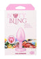 Booty Bling Heart Diamond Jeweled Wearable Metal Plug Small Pink packaging with jewel design and vibrant colors.