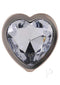 Booty Bling Heart Diamond Jeweled Wearable Metal Plug Small Gold close-up of heart-shaped crystal.
