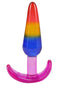 Crystal Jellies Anal Trainer Set 3 pc Rainbow anal plug with colorful rainbow design for beginners.
