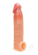 Blueline Super Real Silicone Penis Extension Sleeve Vanilla designed for increased size and a lifelike feel.