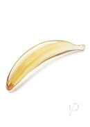 Glas Banana Joy 7 Inch Glass Dildo Yellow, a playful fruit-inspired glass dildo for intimate moments.