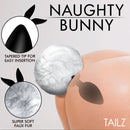 Tailz Fluffy Bunny Tail Silicone Plug White features tapered tip for easy insertion and super soft faux fur.