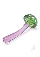 Glas Magic Mushroom 7.5 Inch Glass Dildo Pink and Green with vibrant colors and unique mushroom design.