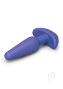 B-Vibe Shake Slimline Vibrating Silicone Anal Plug Blue with tapered design and smooth silicone surface.