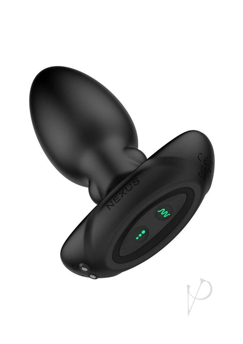 Nexus BEAT Thumping Butt Plug with Remote Control Black showing sleek design and control panel.