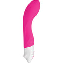Evolved Novelties Buxom G Bulbous G-Spot Vibrator in pink silicone with curved design for internal stimulation.