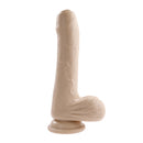 Evolved Novelties Peek A Boo 8 Inch Vibrating Dildo Light showcasing uncircumcised design and dual-layer silicone.