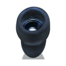 Oxballs Morphhole-2 Gaper Plug Large Black Ice, a hollow gaping plug designed for experienced anal play.