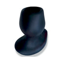 Oxballs Morphhole-2 Gaper Plug Large Black Ice, ergonomic hollow gaping plug for experienced anal play.