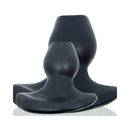 Oxballs Morphhole-2 Gaper Plug Large Black Ice, hollow anal plug for experienced users.