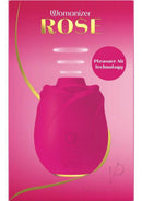 Womanizer Rose Air Pulse Clitoral Vibrator Pink packaging featuring innovative air pulse technology.