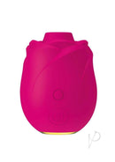 Womanizer Rose Air Pulse Clitoral Vibrator Pink in vibrant pink rose shape for advanced clitoral stimulation.