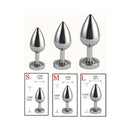 LED Light Up Metal Anal Plug Small, Medium, and Large sizes with measurements for a dazzling anal toy.